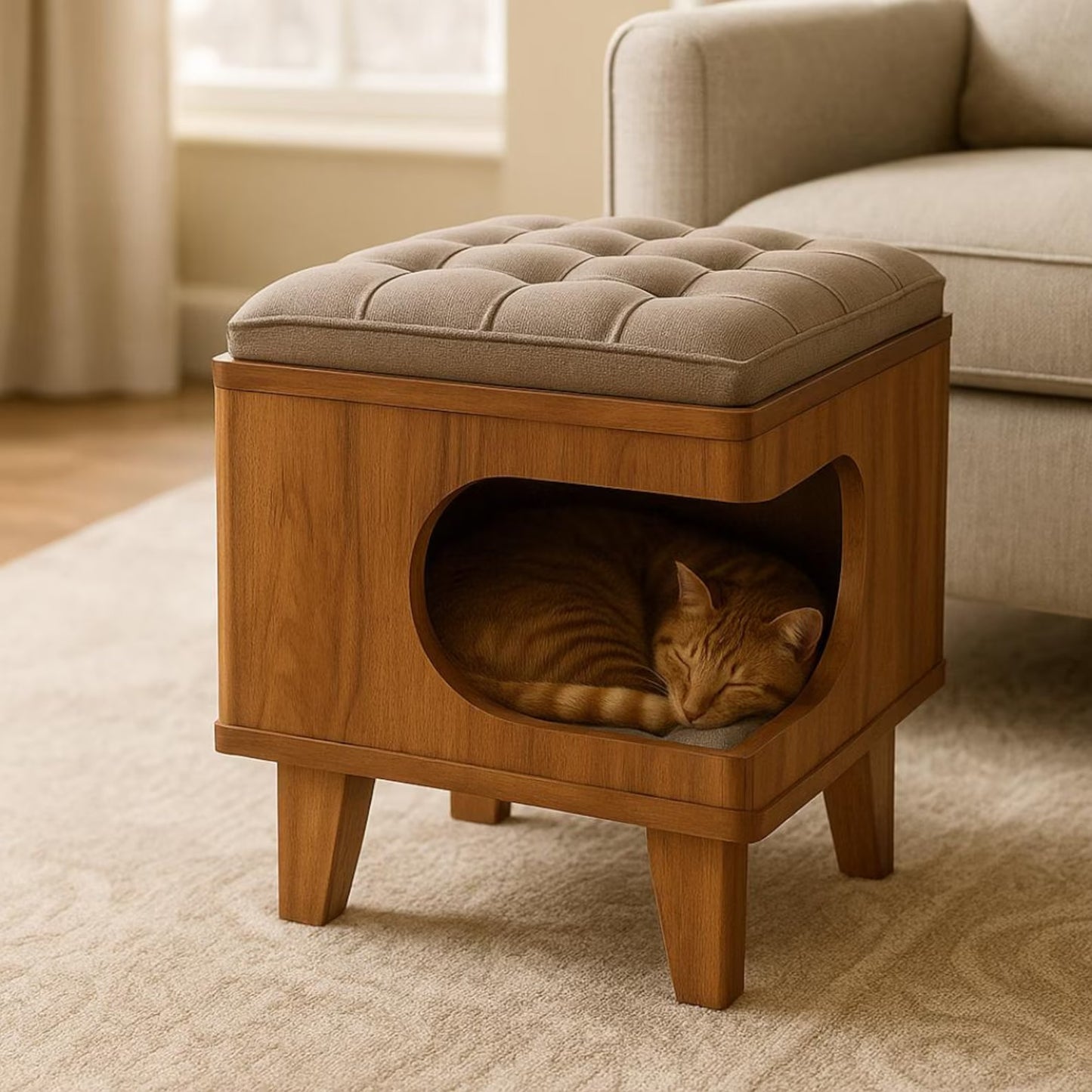 Cat House Chair – 2-in-1 Pet Furniture & Seating | Woodworking Plan