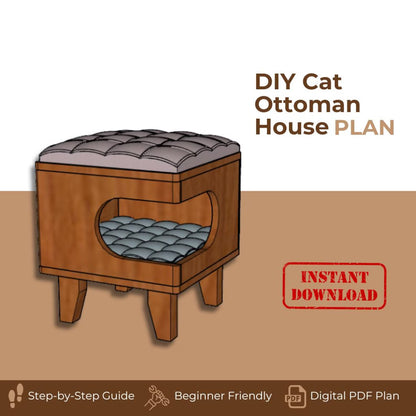 Cat House Chair – 2-in-1 Pet Furniture & Seating | Woodworking Plan