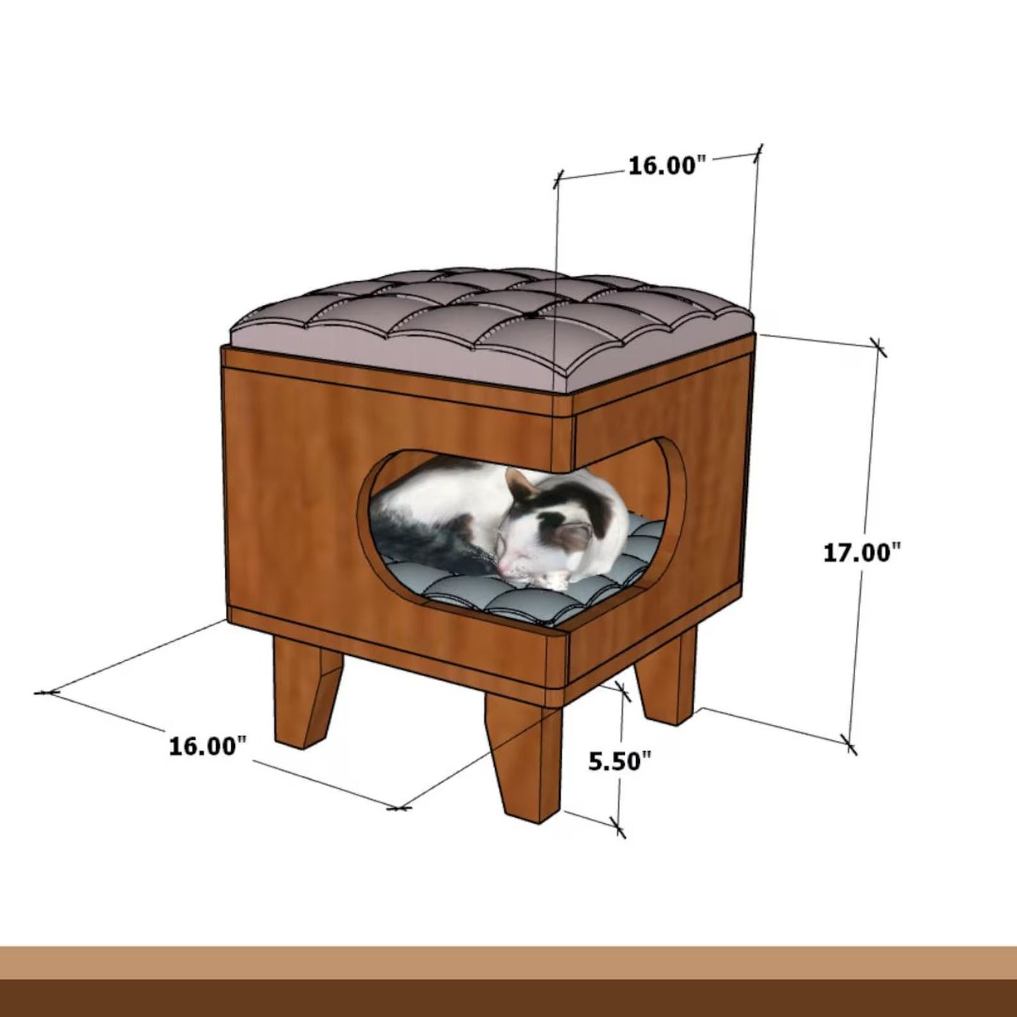Cat House Chair – 2-in-1 Pet Furniture & Seating | Woodworking Plan